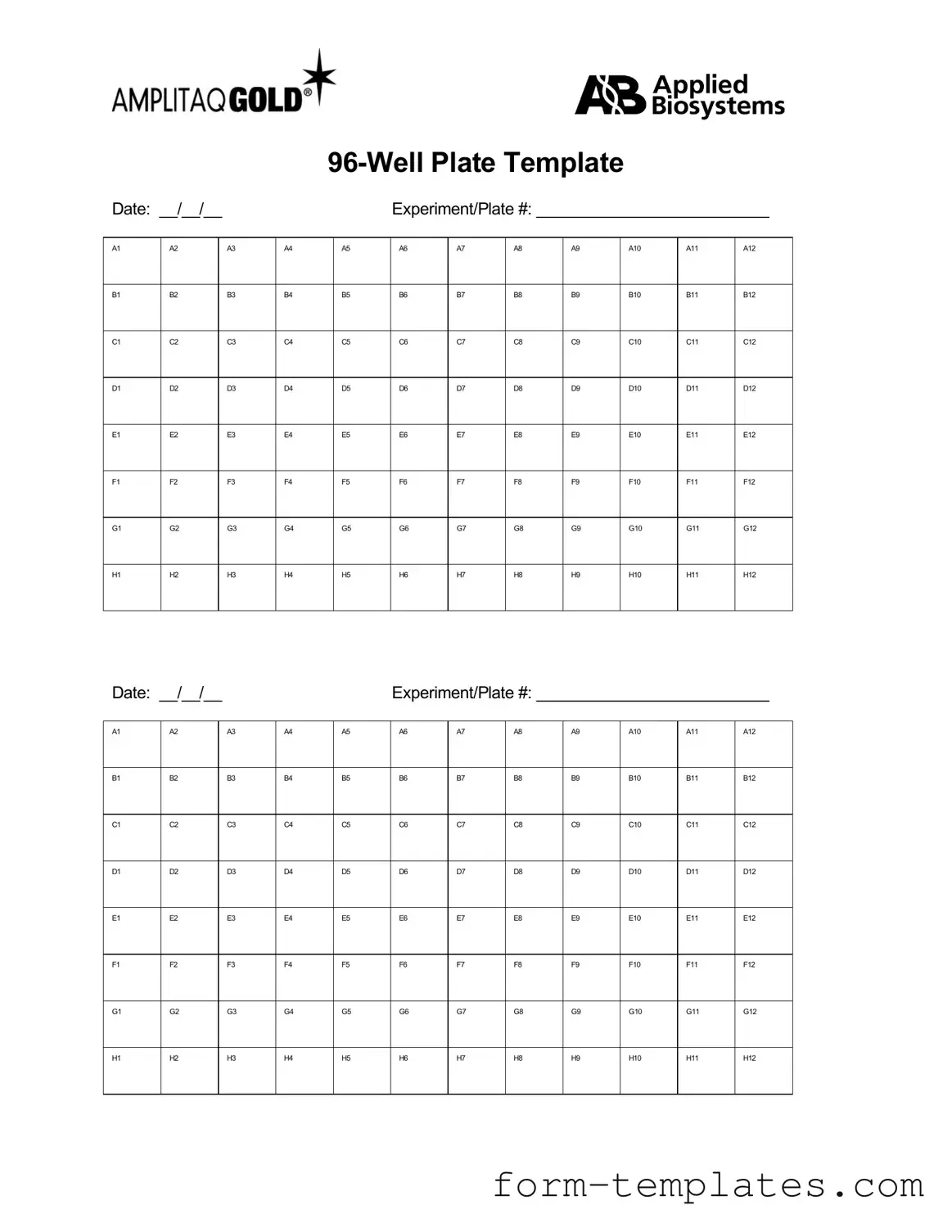 Fill Out a Valid 96 Well Template