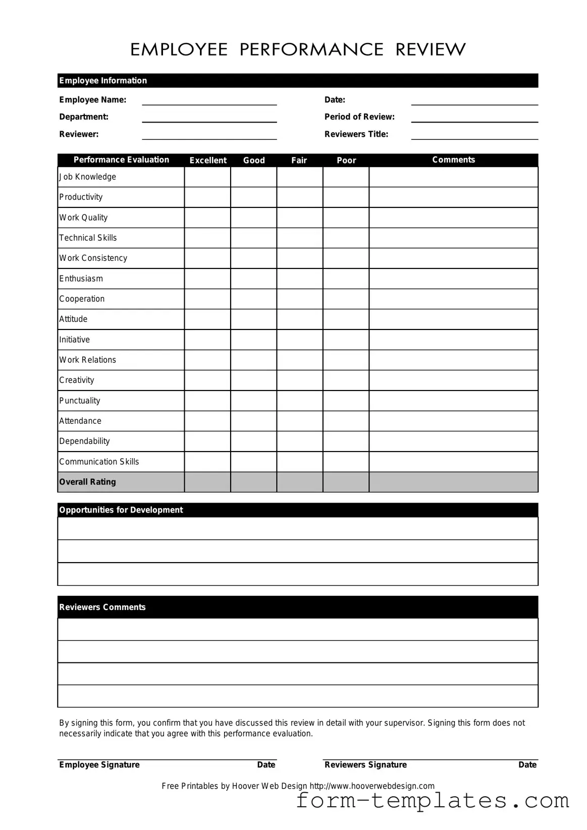 Fill Out a Valid Employee Template
