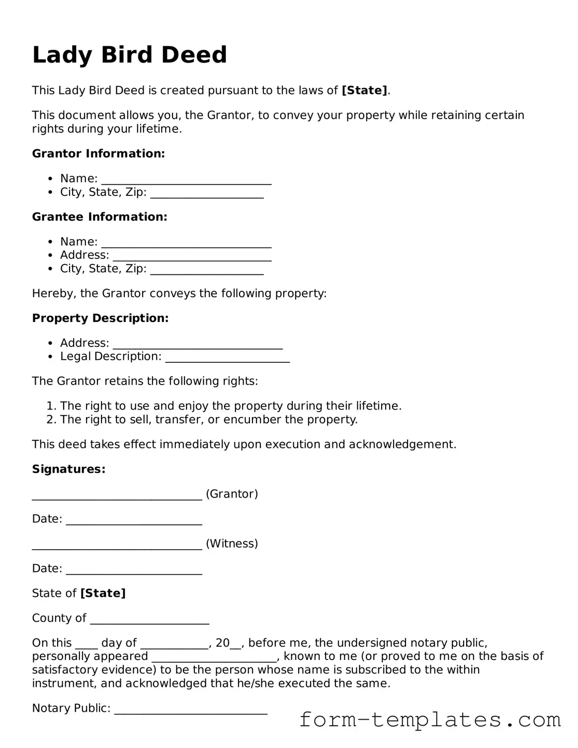 Attorney-Approved Lady Bird Deed Document