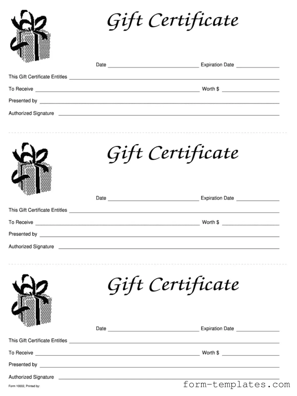 Fill Out a Valid Gift Certificate Template