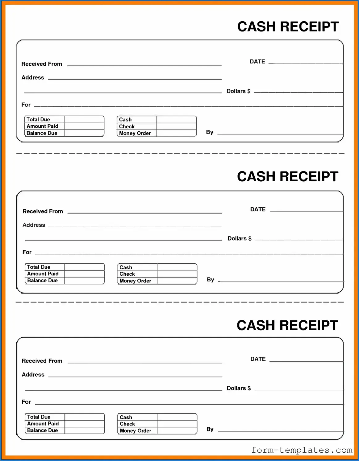 Fill Out a Valid Cash Receipt Template