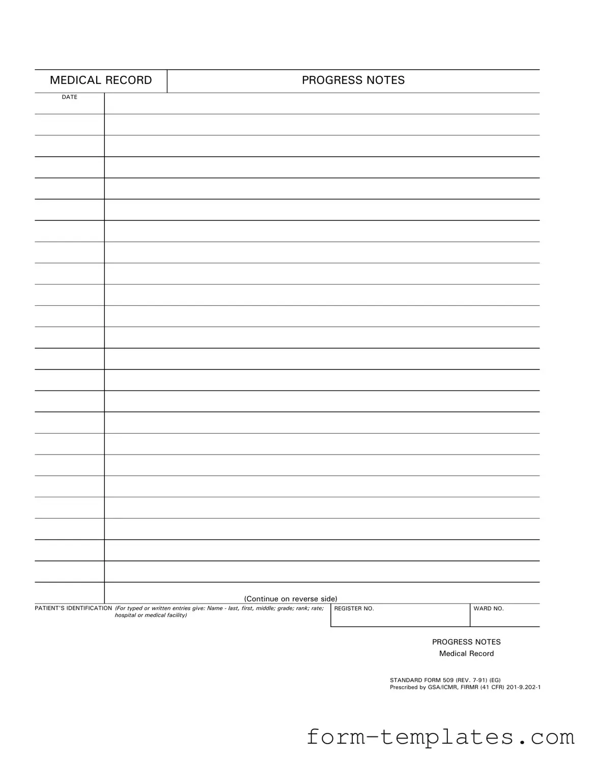 Fill Out a Valid Progress Notes Template