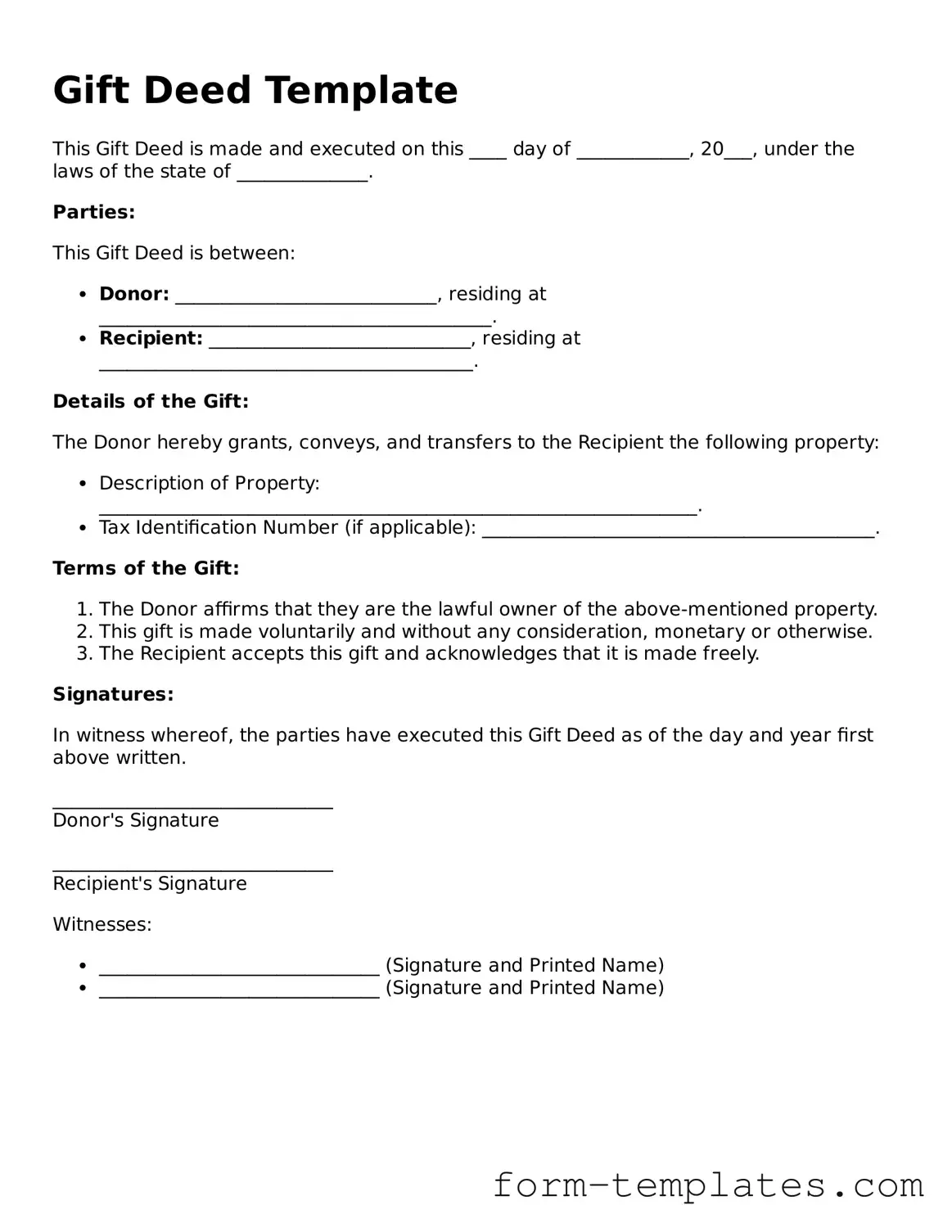 Attorney-Approved Gift Deed Document