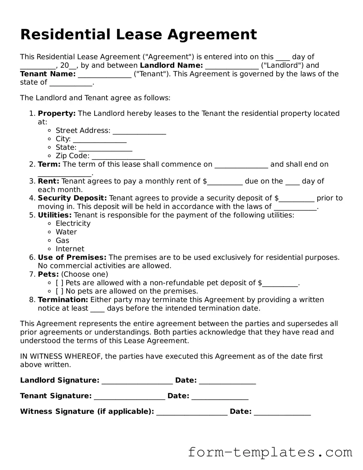 Attorney-Approved Lease Agreement Document
