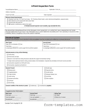 Fill Out a Valid 4 Point Inspection Template