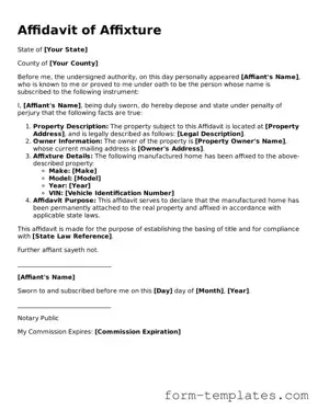 Attorney-Approved Affidavit of Affixture Document