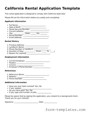 Attorney-Approved Rental Application Document