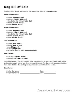 Attorney-Approved Dog Bill of Sale Document