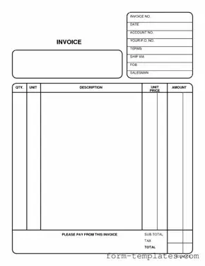 Fill Out a Valid Free And Invoice Pdf Template