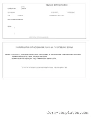 Fill Out a Valid Auto Insurance Card Template
