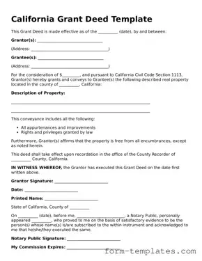 Printable Deed Form for the State of California