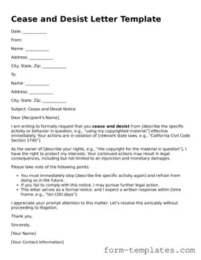 Attorney-Approved Cease and Desist Letter Document