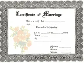 Fill Out a Valid Marriage Certificate Template