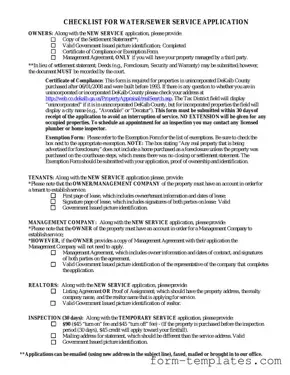 Fill Out a Valid Dekalb County Water Application Template