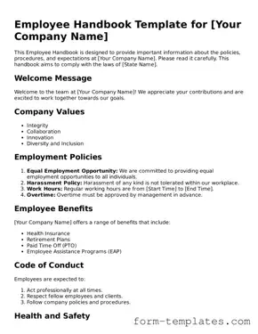 Attorney-Approved Employee Handbook Document