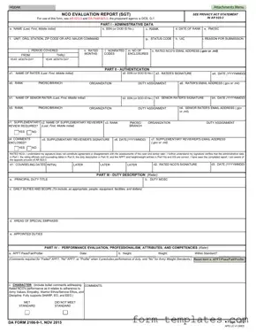 Fill Out a Valid Da 2166 9 1 Template