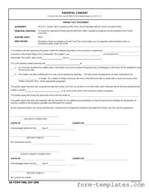 Fill Out a Valid DA 7666 Template