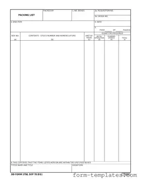 Fill Out a Valid Dd 1750 Template