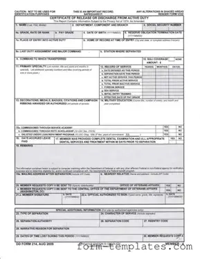 Fill Out a Valid Dd 214 Template