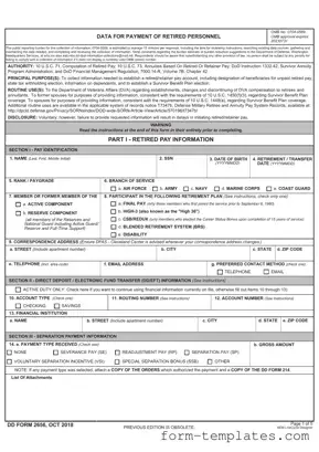 Fill Out a Valid DD 2656 Template