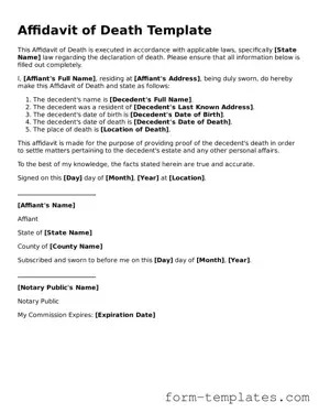 Attorney-Approved Affidavit of Death Document
