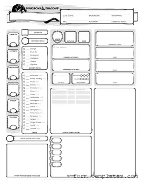 Fill Out a Valid Dnd Character Sheet Template