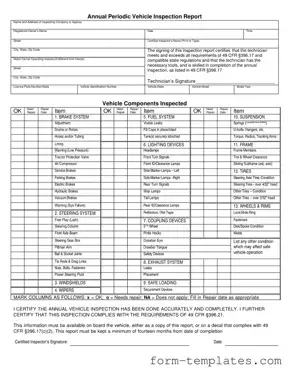 Fill Out a Valid Dot Vehicle Inspection Template