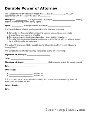Attorney-Approved Durable Power of Attorney Document