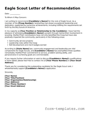 Attorney-Approved Eagle Scout Letter of Recommendation Document