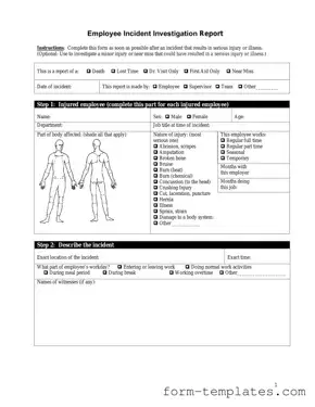 Fill Out a Valid Employee Accident Report Template