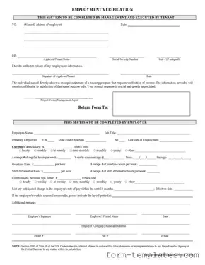 Fill Out a Valid Employment verification form Template