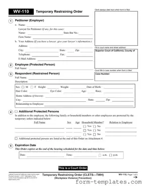Fill Out a Valid Fake Restraining Order Template