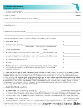 Fill Out a Valid Florida Commercial Contract Template