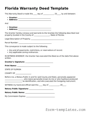 Printable Deed Form for the State of Florida