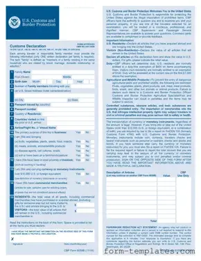 Fill Out a Valid CBP 6059B Template