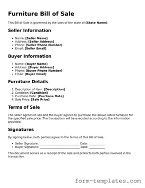 Attorney-Approved Furniture Bill of Sale Document