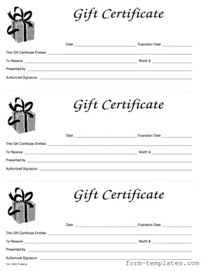 Fill Out a Valid Gift Certificate Template