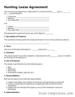 Attorney-Approved Hunting Lease Agreement Document