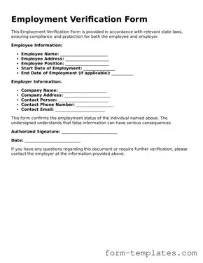 Attorney-Approved Employment Verification Document