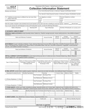 Fill Out a Valid IRS 433-F Template