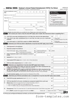 Fill Out a Valid IRS 940 Template