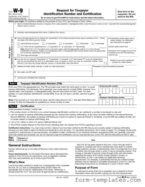 Fill Out a Valid IRS W-9 Template