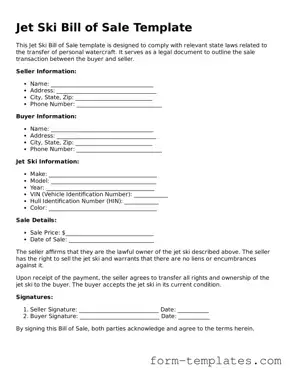Attorney-Approved Jet Ski Bill of Sale Document