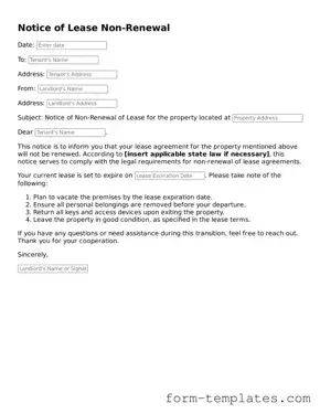 Attorney-Approved Notice of Lease Non-Renewal Document