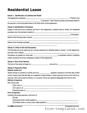 Fill Out a Valid Lf310 Residential Lease Template