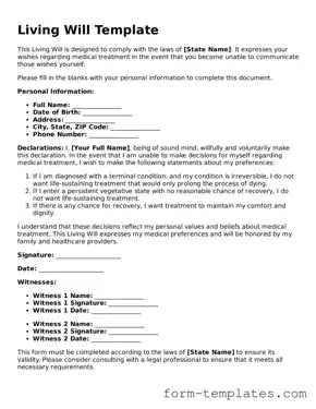 Attorney-Approved Living Will Document