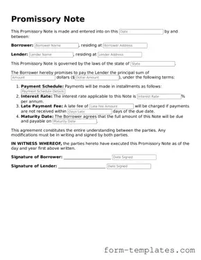 Attorney-Approved Promissory Note Document
