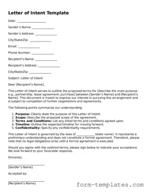 Attorney-Approved Letter of Intent Document