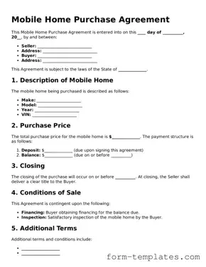 Attorney-Approved Mobile Home Purchase Agreement Document