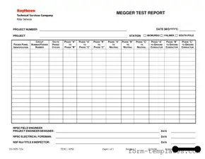Fill Out a Valid Megger Test Template